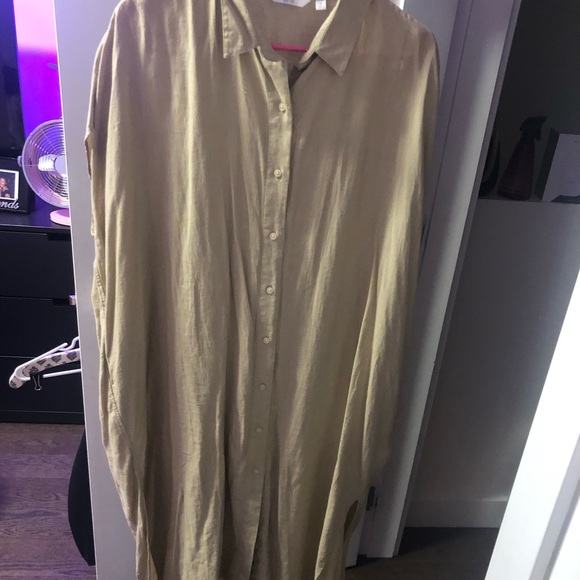 COPY - Uniqlo tan linen sleeveless maxi - Picture 1 of 2